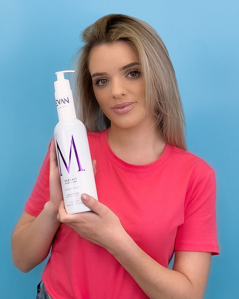 Blond Mask • Pure Care • 2 in 1 Mask & Conditioner | Evan Care | Purple Conditioner For Blonde Hair.